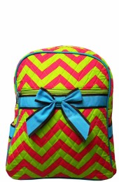 Quilted Backpack-CC-401/FUS/LIME-T